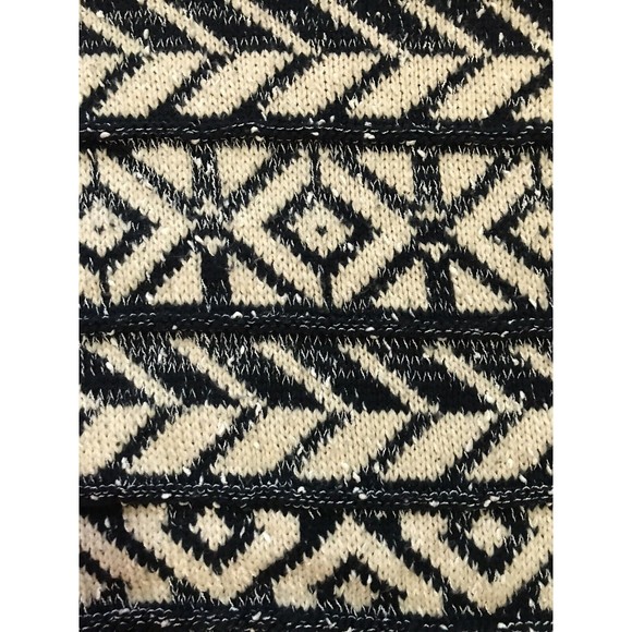 Cliche Couture Womens Pullover Chunky Sweater Geometric Pattern Medium M Gray - Picture 4 of 12